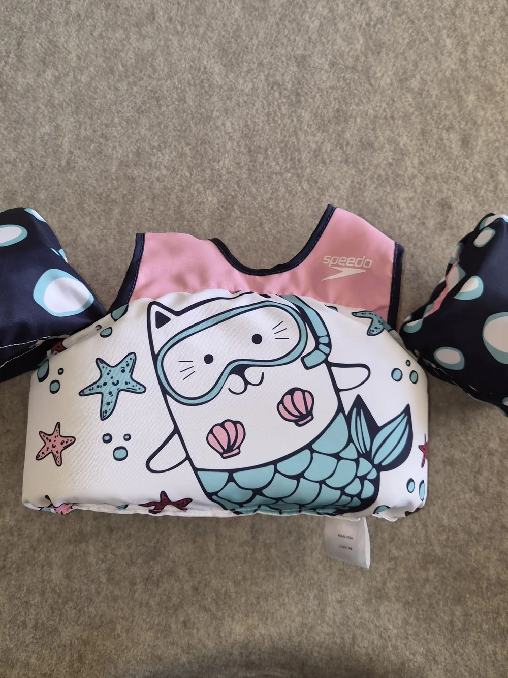 Speedo Kids Pink Mermaid Swim Float Vest with Arm Bands